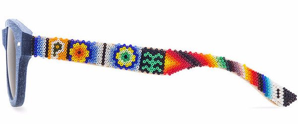 Glasses Huichol Navy Blue Arte Huichol - Pamparyus
