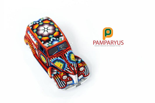 1940 Beaded Huichol Ford Sedan Arte Huichol - Pamparyus