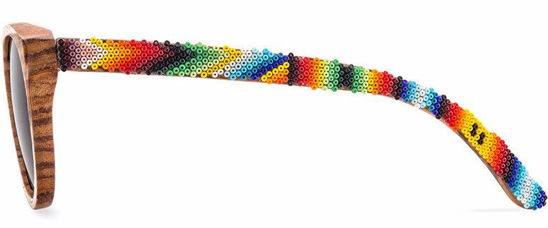 Glasses Huichol La Paz Negro Arte Huichol - Pamparyus