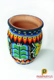 Huichol Beaded Handmade Clay Jar Arte Huichol - Pamparyus 