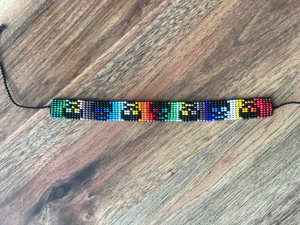 Pulsera Huichol Calavera - Pamparyus Arte Huichol - Pamparyus 