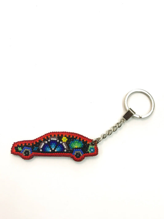 Llavero Carro Huichol Pamparyus Arte Huichol - Pamparyus 