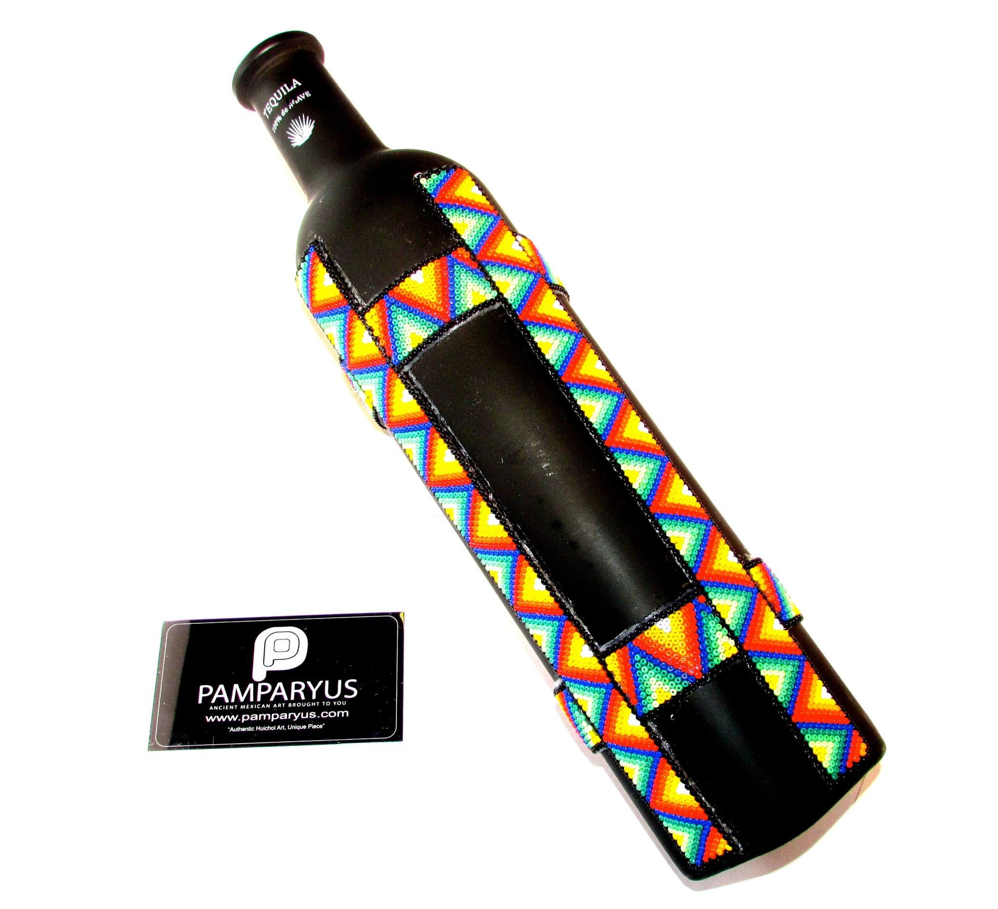 Botella Huichol Arte Huichol - Pamparyus 